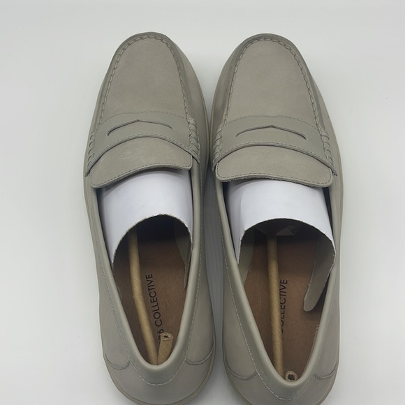 206 Collective Mens Seabeck Boat/Penny Loafer Beige Nubuck 100% Leather Size12 D - Picture 6 of 13